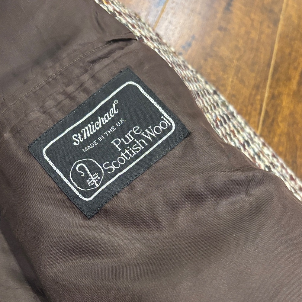St Michael Brown Pure Scottish Wool Coat